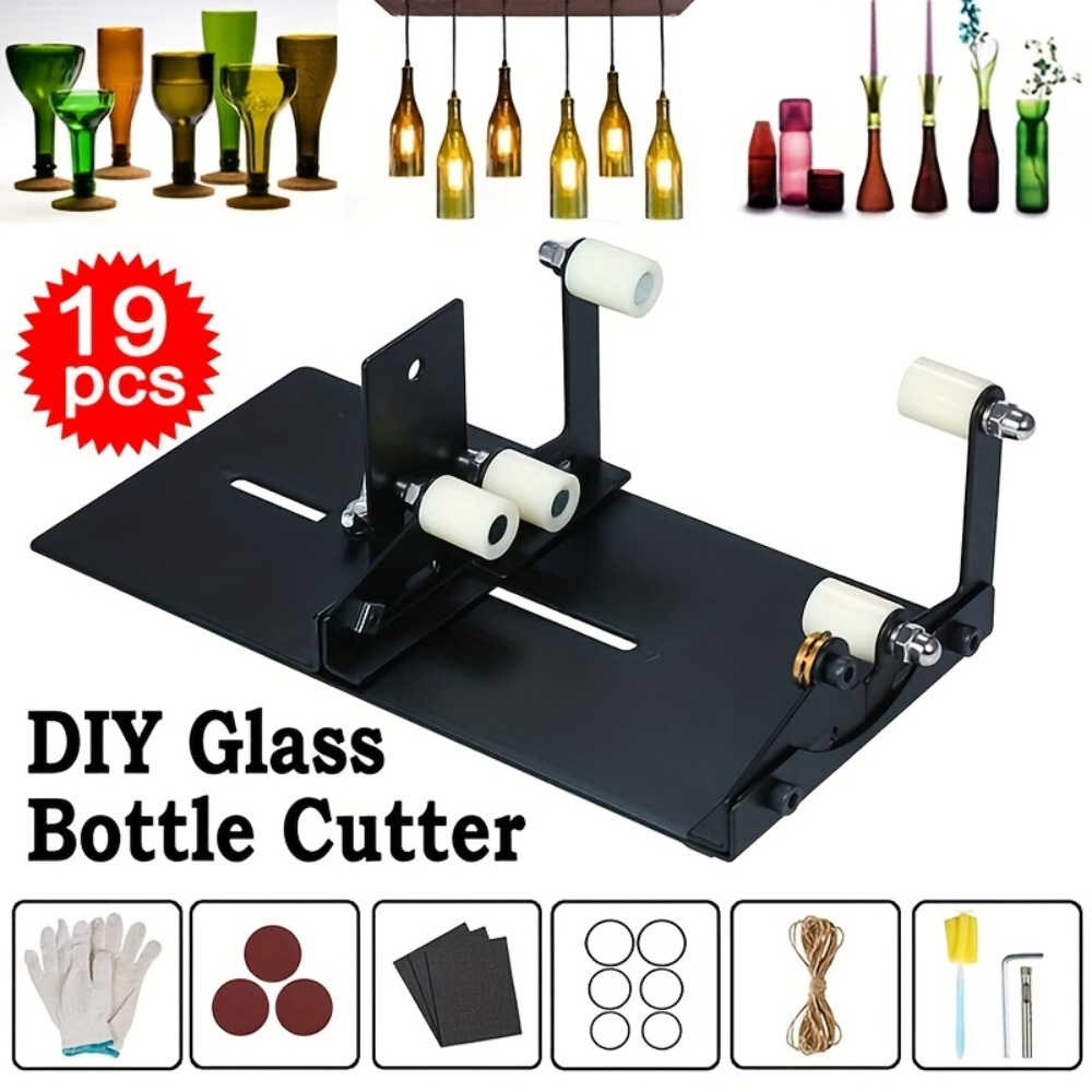 Wine Beer Combination - 19pcs Glass Bottle Cutter Tool Set