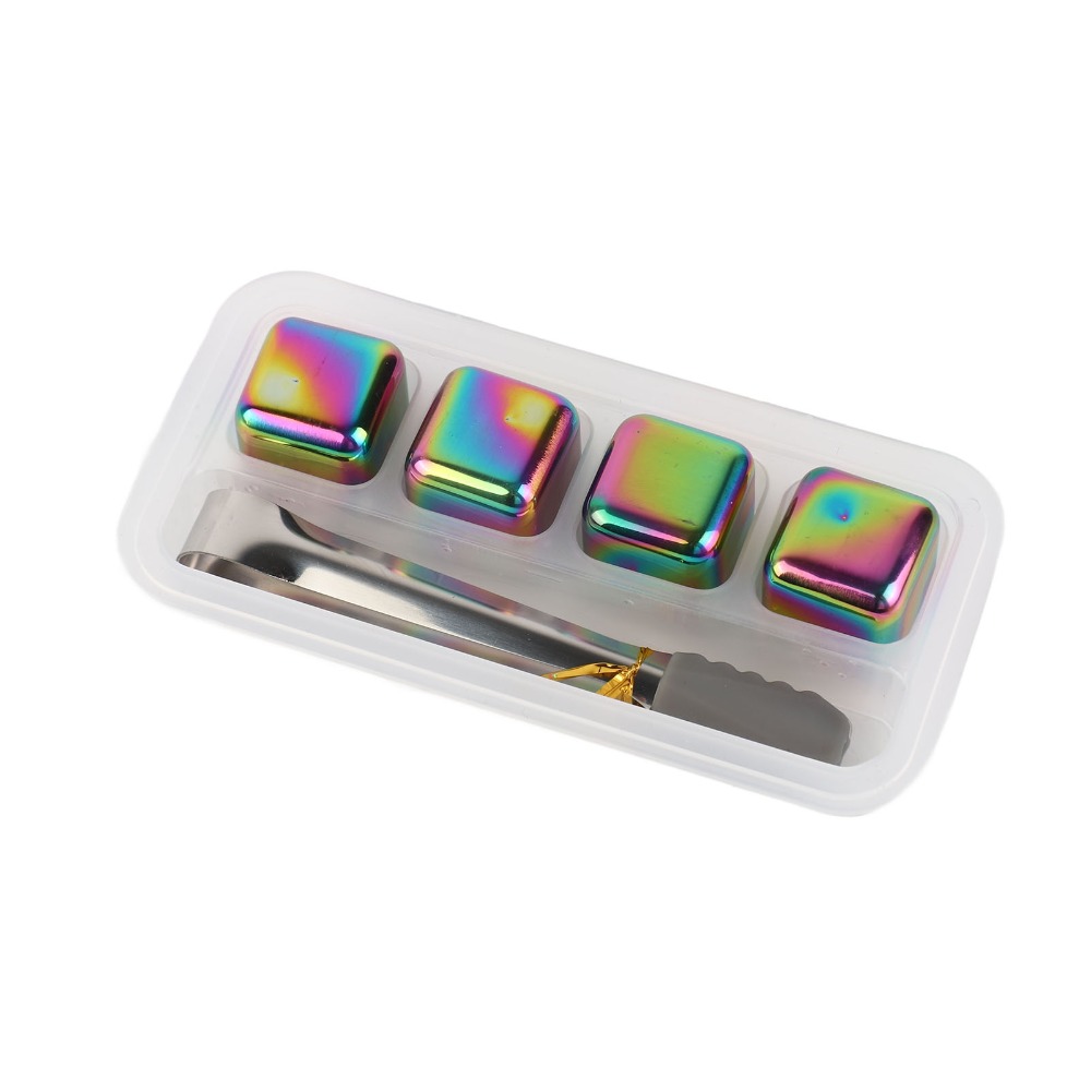 Whiskey Stone Set - 304 Stainless Steel Reusable Metal Ice