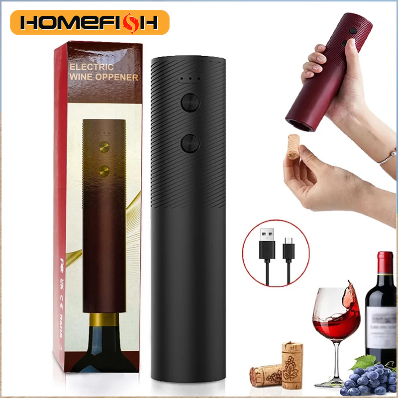 Wine Opener Electric - HOMEFISH Electric Wine Bottle Opener Automatic