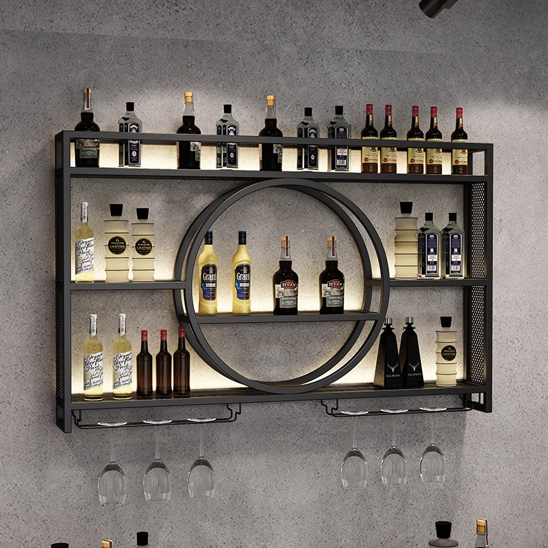 Wine Rack Wall Mount - Bar wine rack wall-mounted wine cabinet,