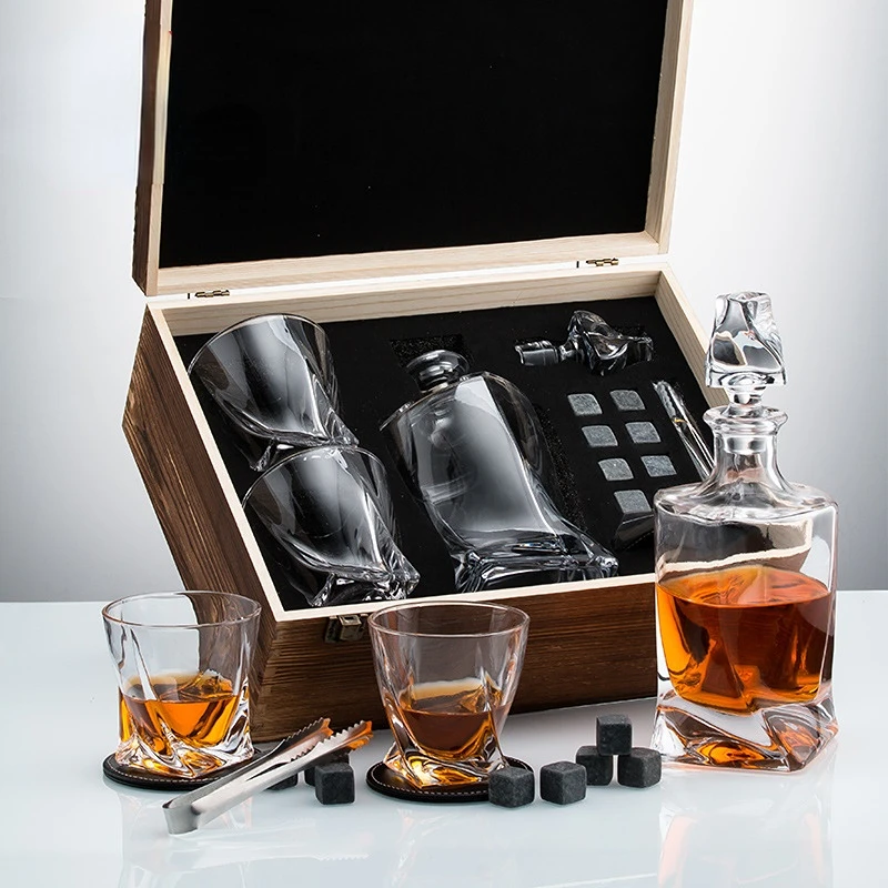 Whiskey Stone Set - Whiskey Decanter and Stones Gift Set