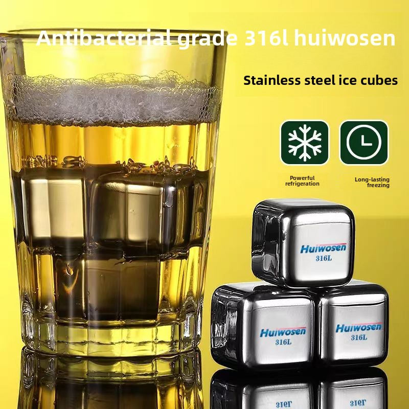 Wine Whiskey Beer - 316 Stainless Steel Ice Cube Recycling