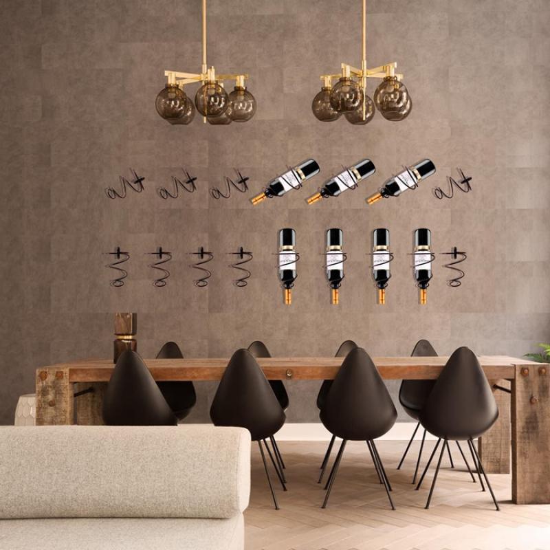 Wine Rack Wall Mount - Hanging Spiral Type Red Wine Bottle