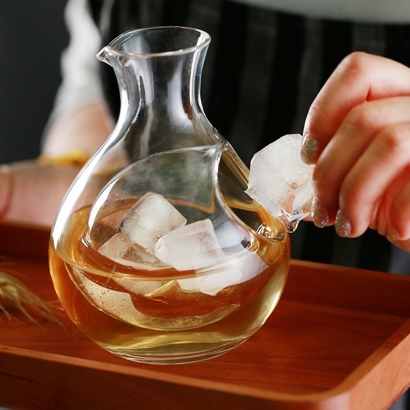 Wine Whiskey Beer - Lead Free Clear Crystal Glass Carafe