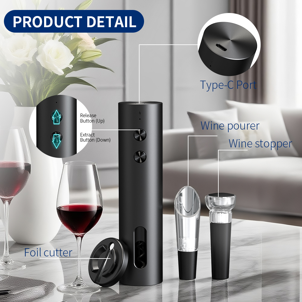 4-in-1 Electric Bottle Wine Op - Wine Opener Electric ulasan dan harga