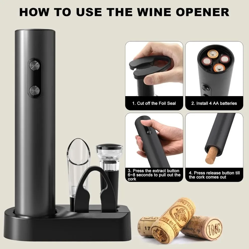 Electric Wine Opener Set Elect - Wine Opener Electric ulasan dan harga
