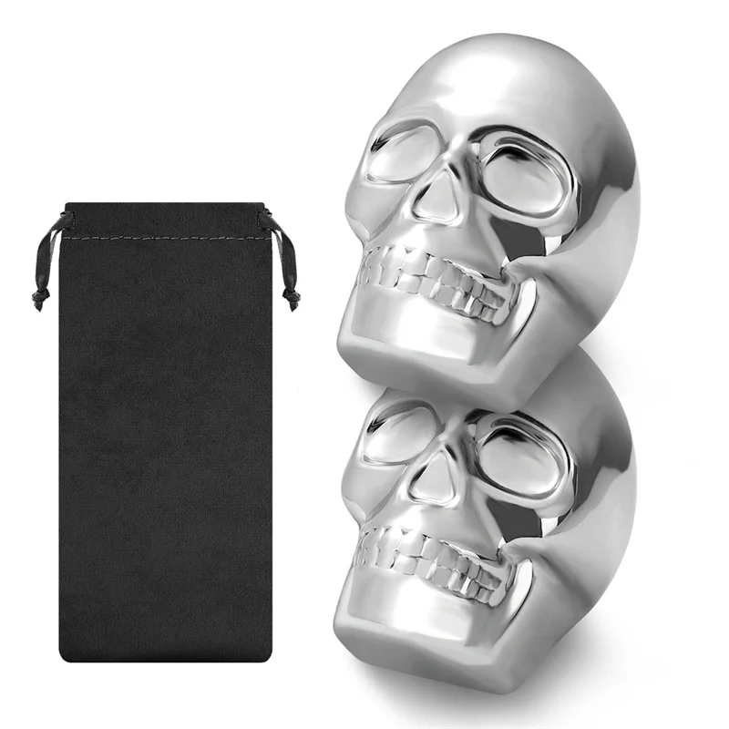 Reusable 2 Skeleton Head Whisk - Wine Whiskey Beer ulasan dan harga