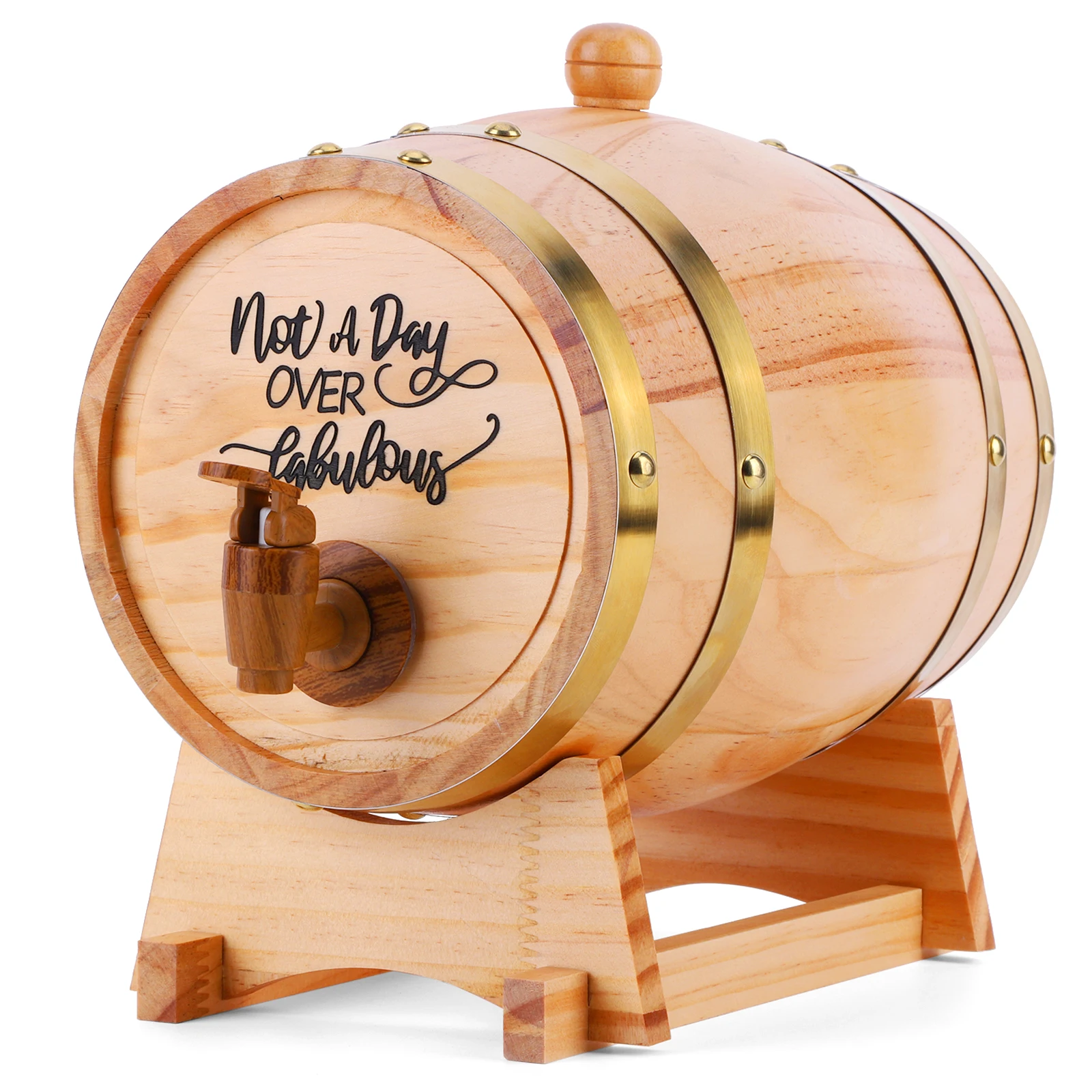 3L Wooden Whiskey Barrel with  - Wine Whiskey Beer ulasan dan harga
