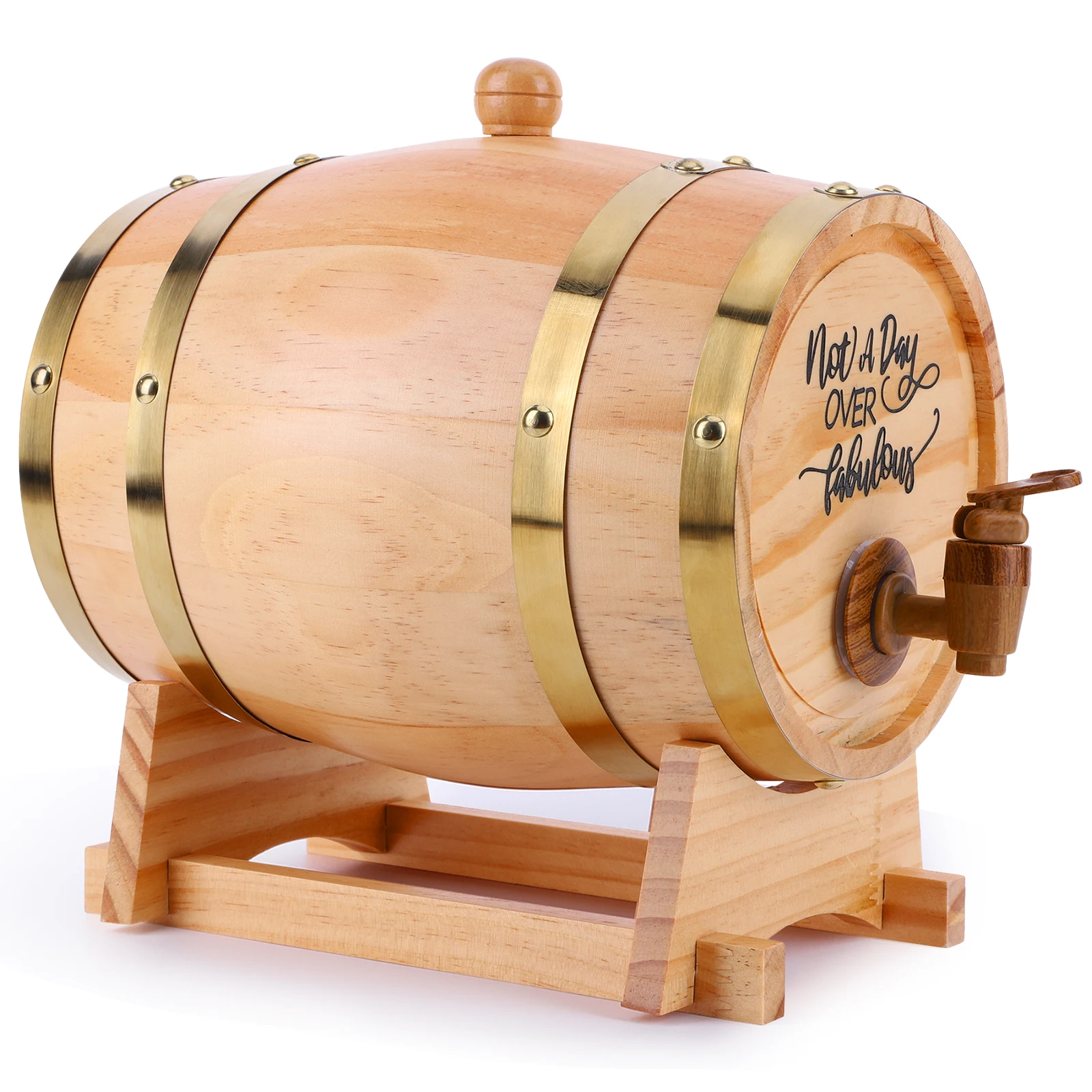 3L Wooden Whiskey Barrel with  - Wine Whiskey Beer ulasan dan harga