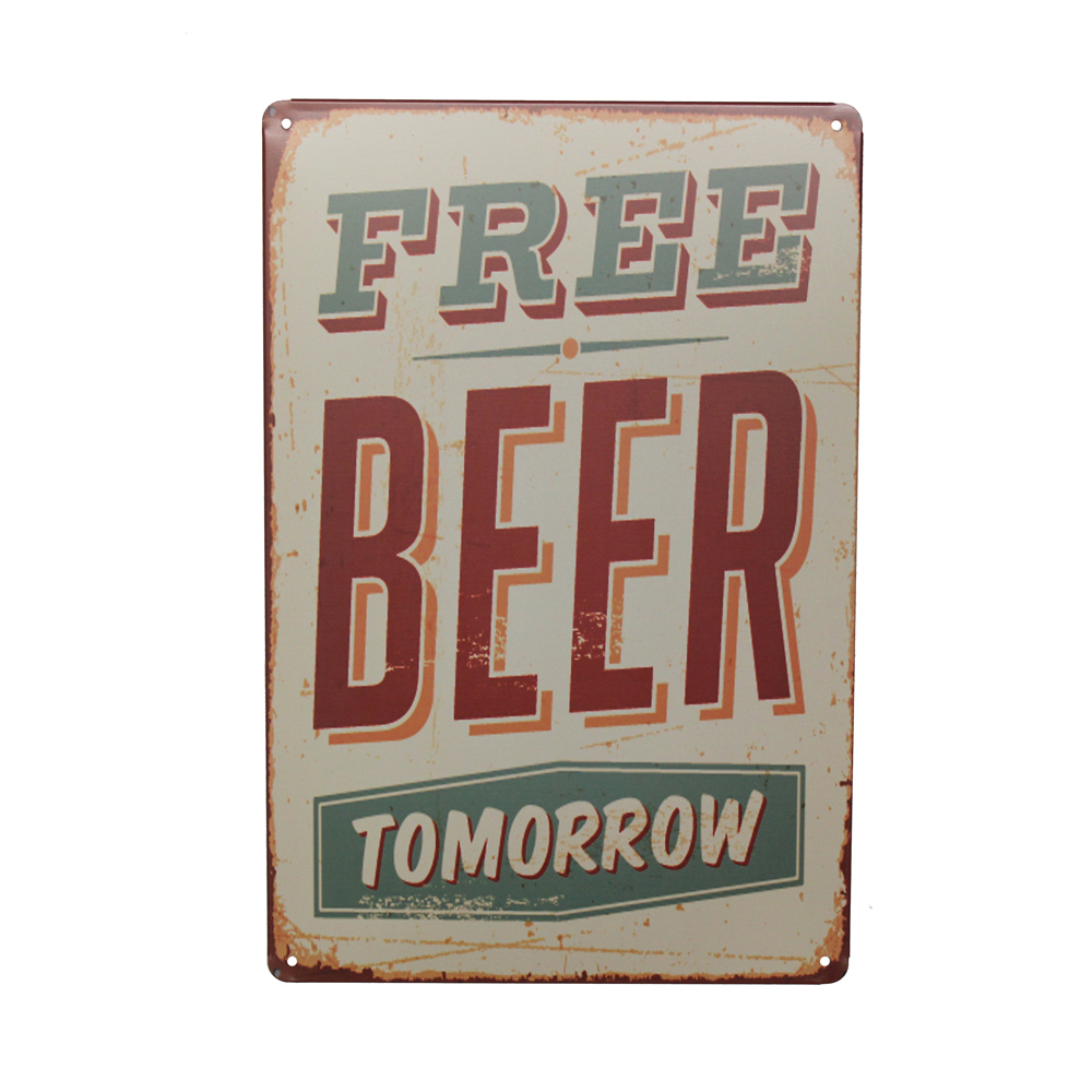 Free Beer Drink Tin Sign Wine  - Wine To Beer Alcohol ulasan dan harga