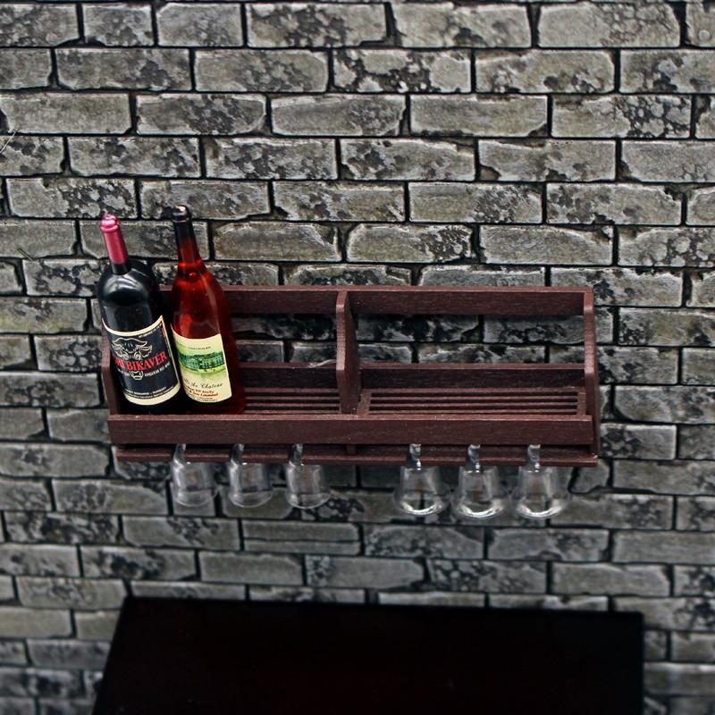 1 Set Dollhouse Simulation Wal - Wine Rack Wall Mount ulasan dan harga