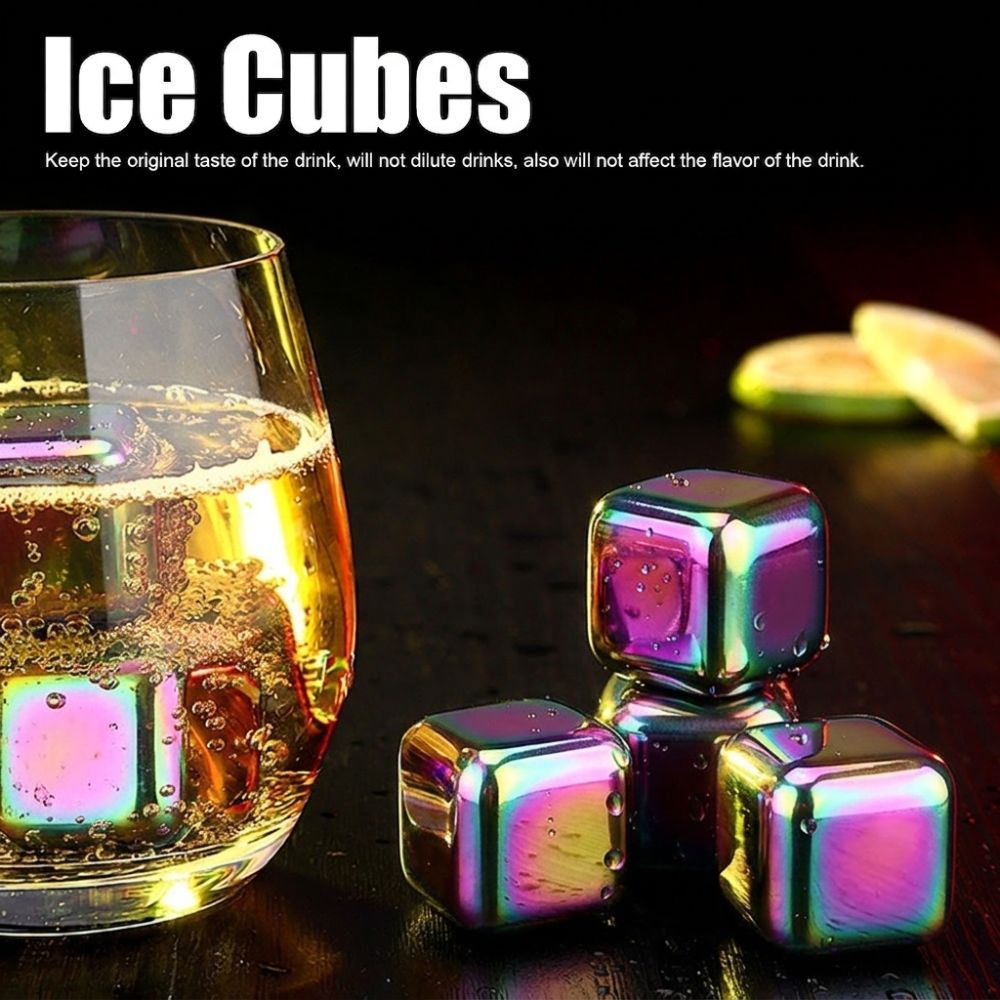 304 Stainless Steel Reusable M - Whiskey Stone Set ulasan dan harga