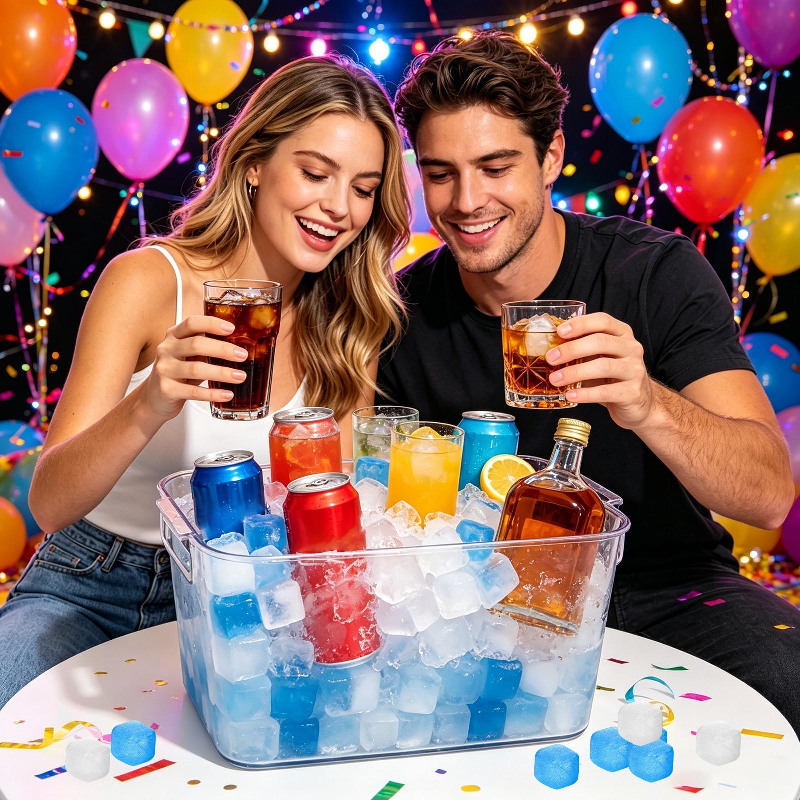100Pcs Slow Melting Reusable I - Whiskey Stone Set ulasan dan harga