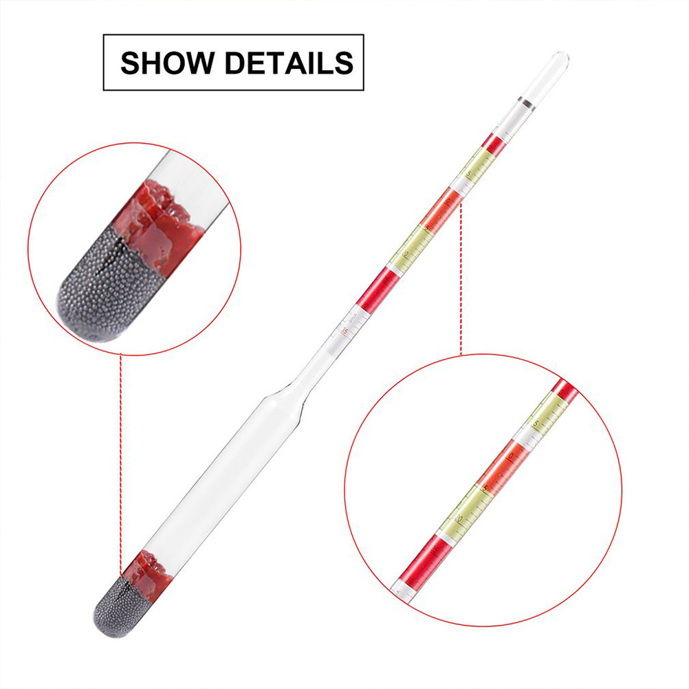 Triple Scale Hydrometer Clear  - Wine To Beer Alcohol ulasan dan harga