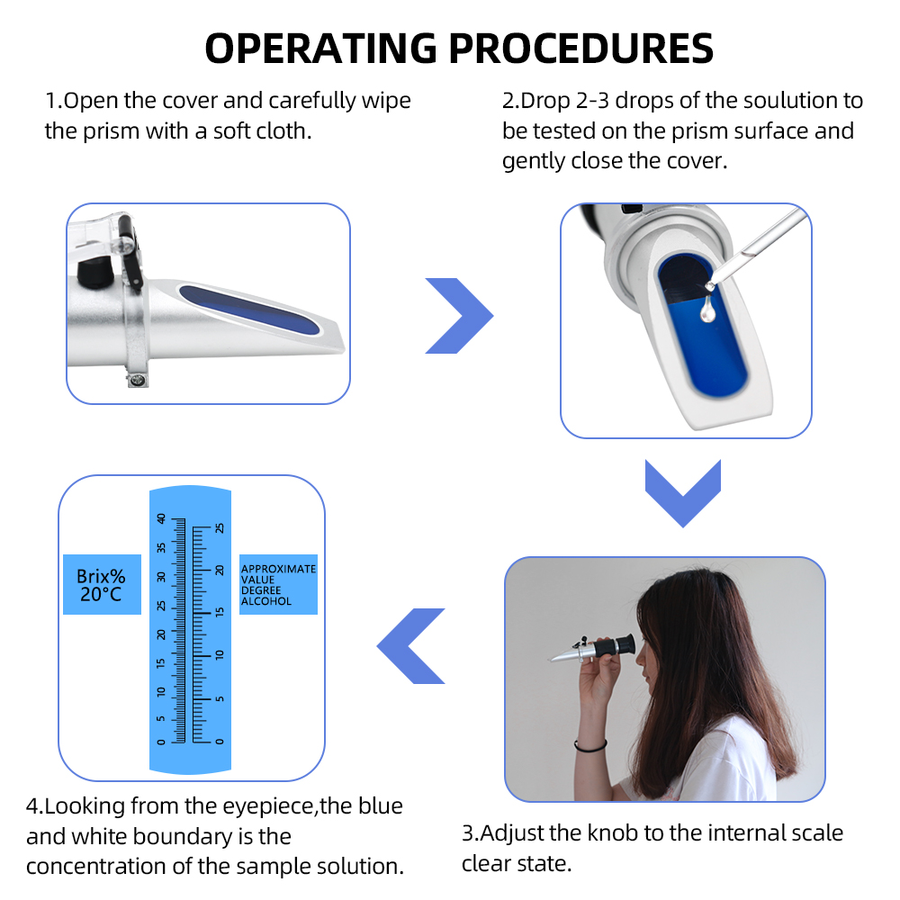 Handheld 0~40% Sugar Refractom - Wine To Beer Alcohol ulasan dan harga