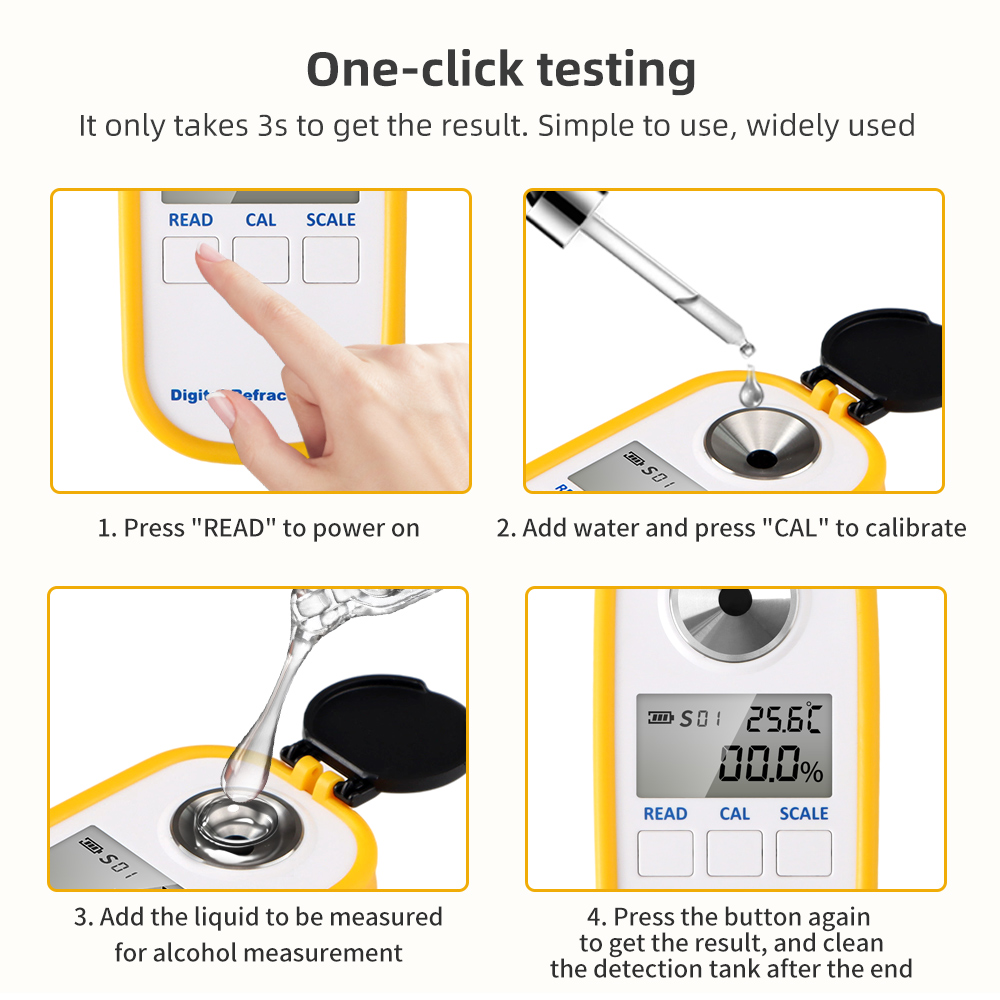 Digital Alcohol Refractometer  - Wine To Beer Alcohol ulasan dan harga