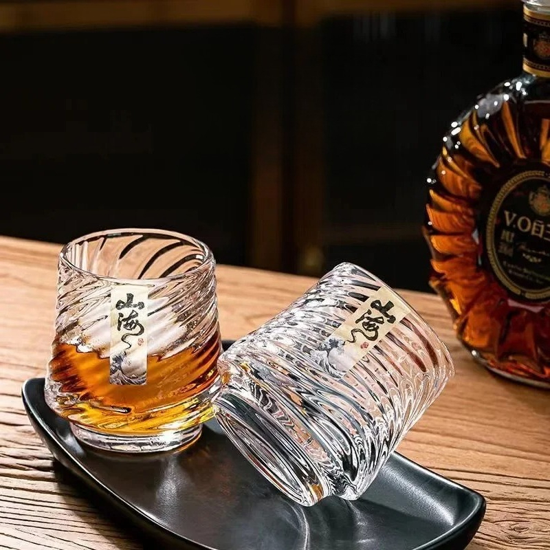 Glass Whiskey Cup Set Shanhai  - Wine Whiskey Beer ulasan dan harga