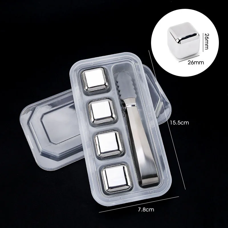 Bar Tool 4/6/8 Pcs Stainless S - Whiskey Stone Set ulasan dan harga