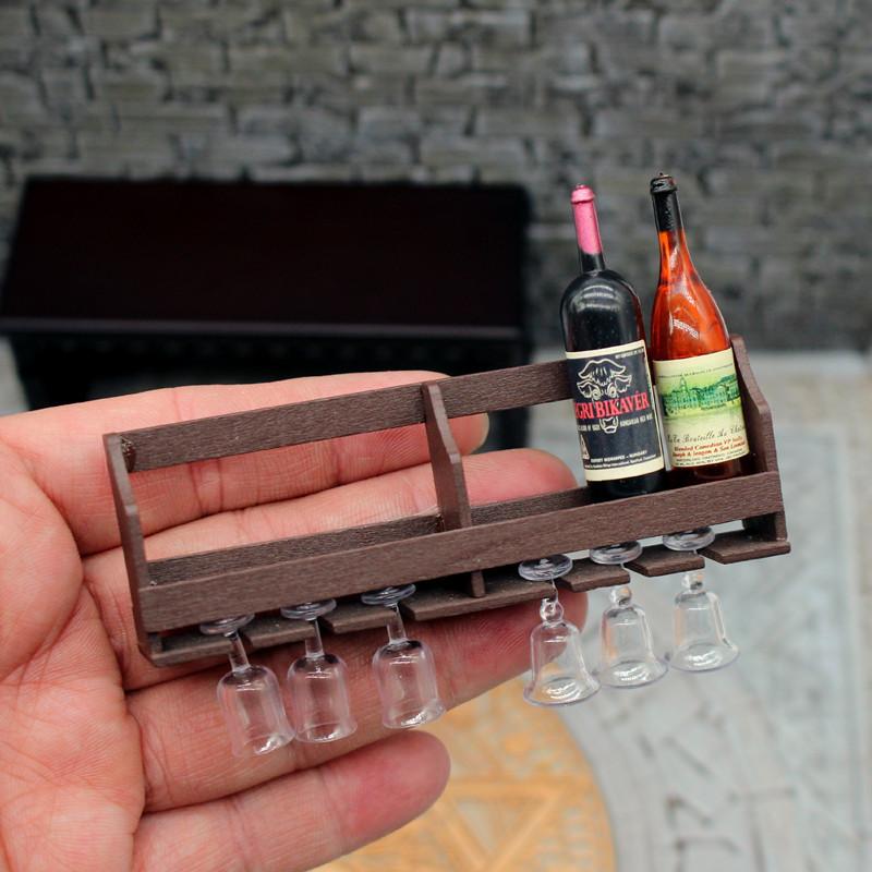 1Set Dollhouse Toy Simulation  - Wine Rack Wall Mount ulasan dan harga