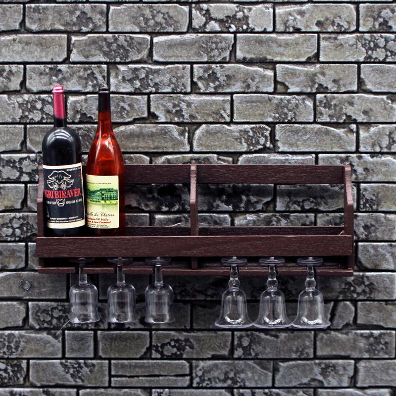1Set Dollhouse Toy Simulation  - Wine Rack Wall Mount ulasan dan harga