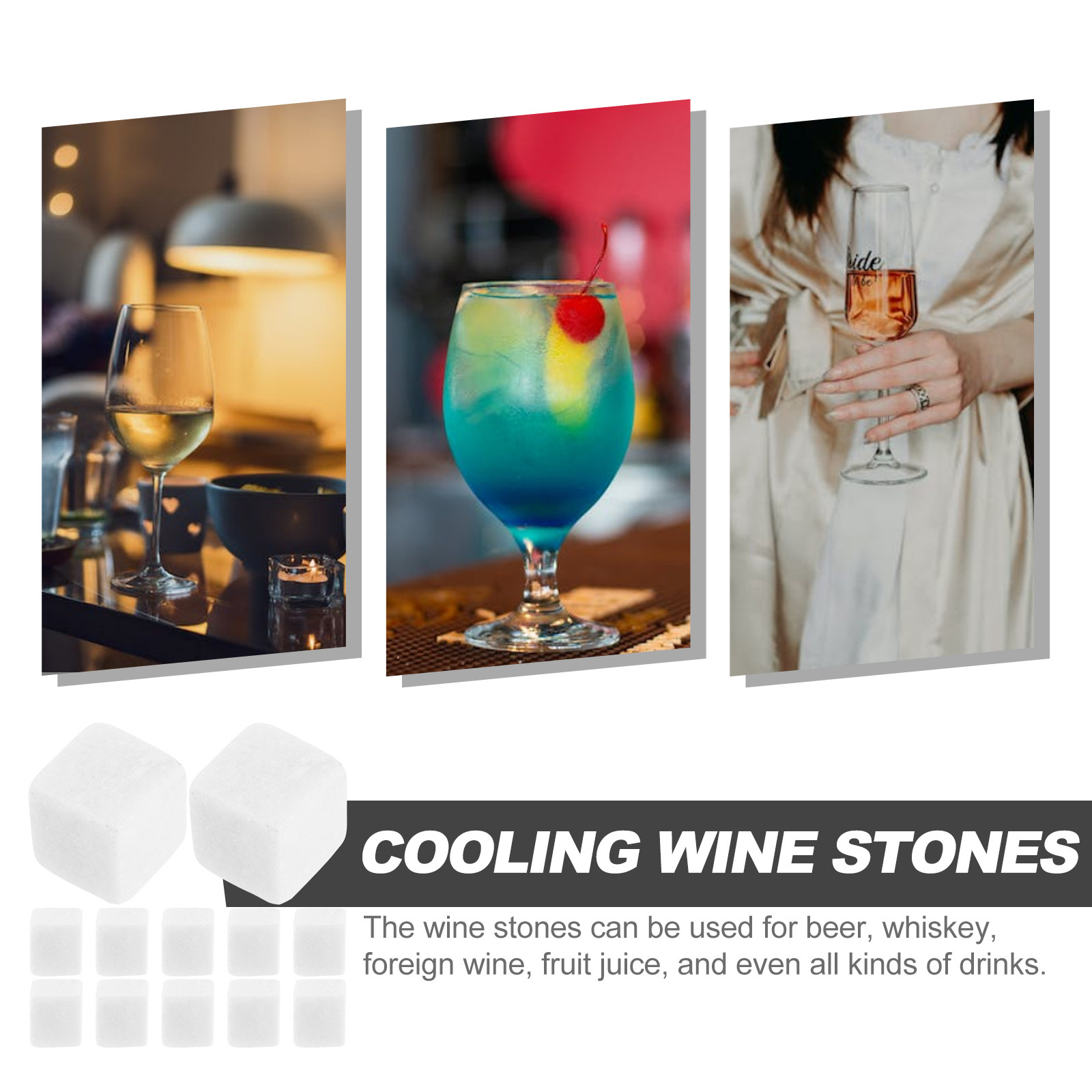 12Pcs Natural Marble Whiskey S - Wine Whiskey Beer ulasan dan harga