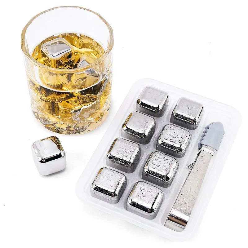 4/6/8 Pcs Stainless Steel Ice  - Whiskey Stone Set ulasan dan harga
