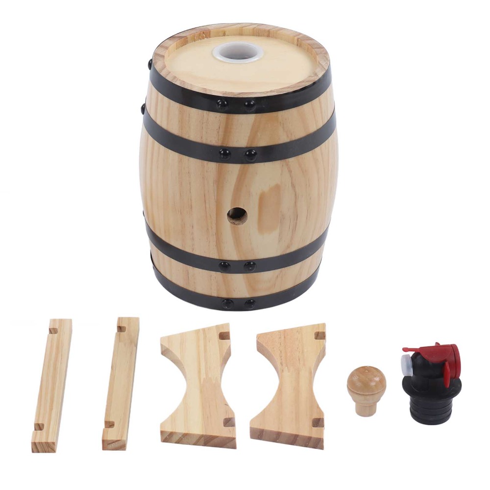 7 piece Vintage Pine Wood Wine - Wine Whiskey Beer ulasan dan harga