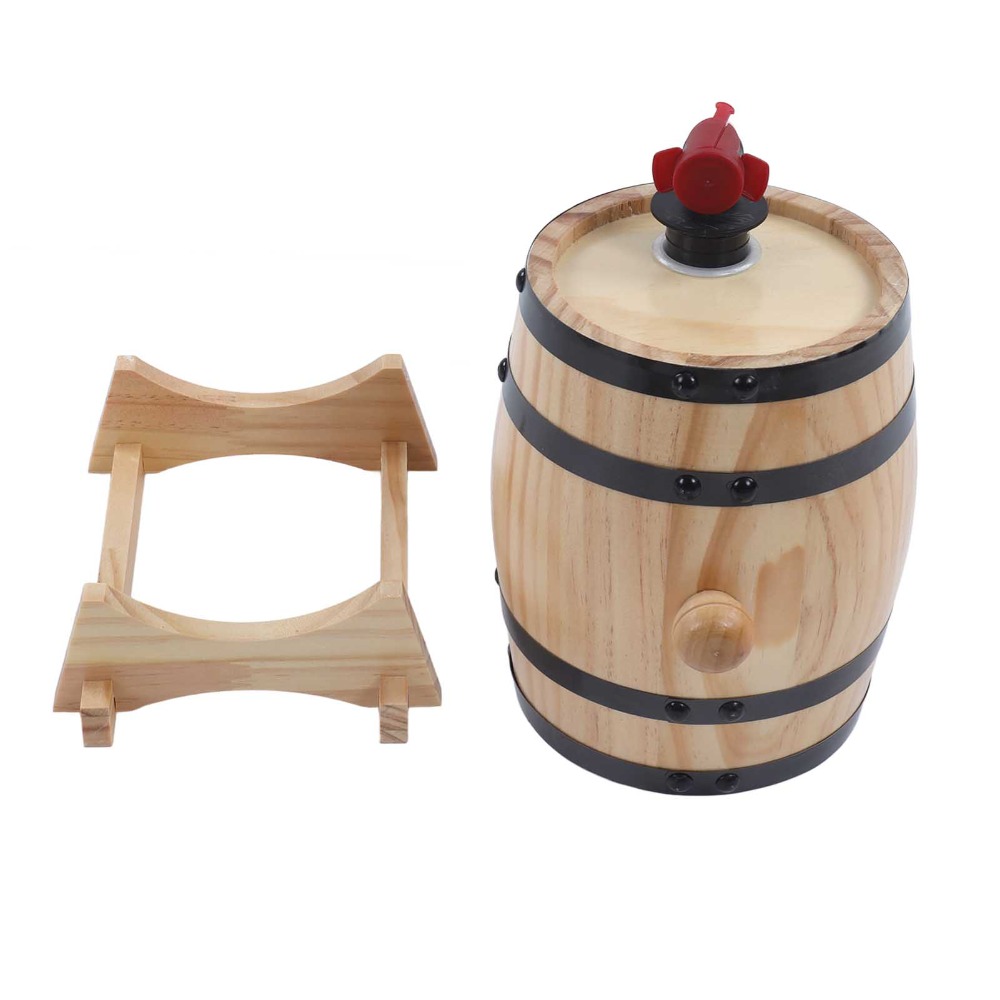 7 piece Vintage Pine Wood Wine - Wine Whiskey Beer ulasan dan harga