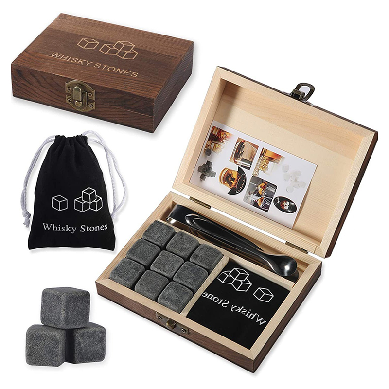 9 PCS Whisky Ice Stones Reusab - Whiskey Stone Set ulasan dan harga