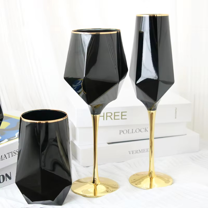 Pure Black Crystal Golden Edge - Wine Whiskey Beer ulasan dan harga