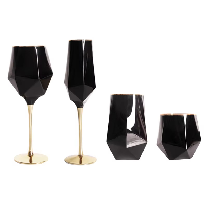 Pure Black Crystal Golden Edge - Wine Whiskey Beer ulasan dan harga