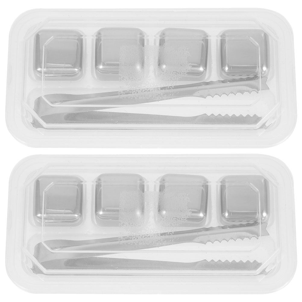 2Sets Stainless Steel Ice Cube - Whiskey Stone Set ulasan dan harga