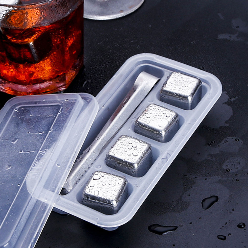 2Sets Stainless Steel Ice Cube - Whiskey Stone Set ulasan dan harga