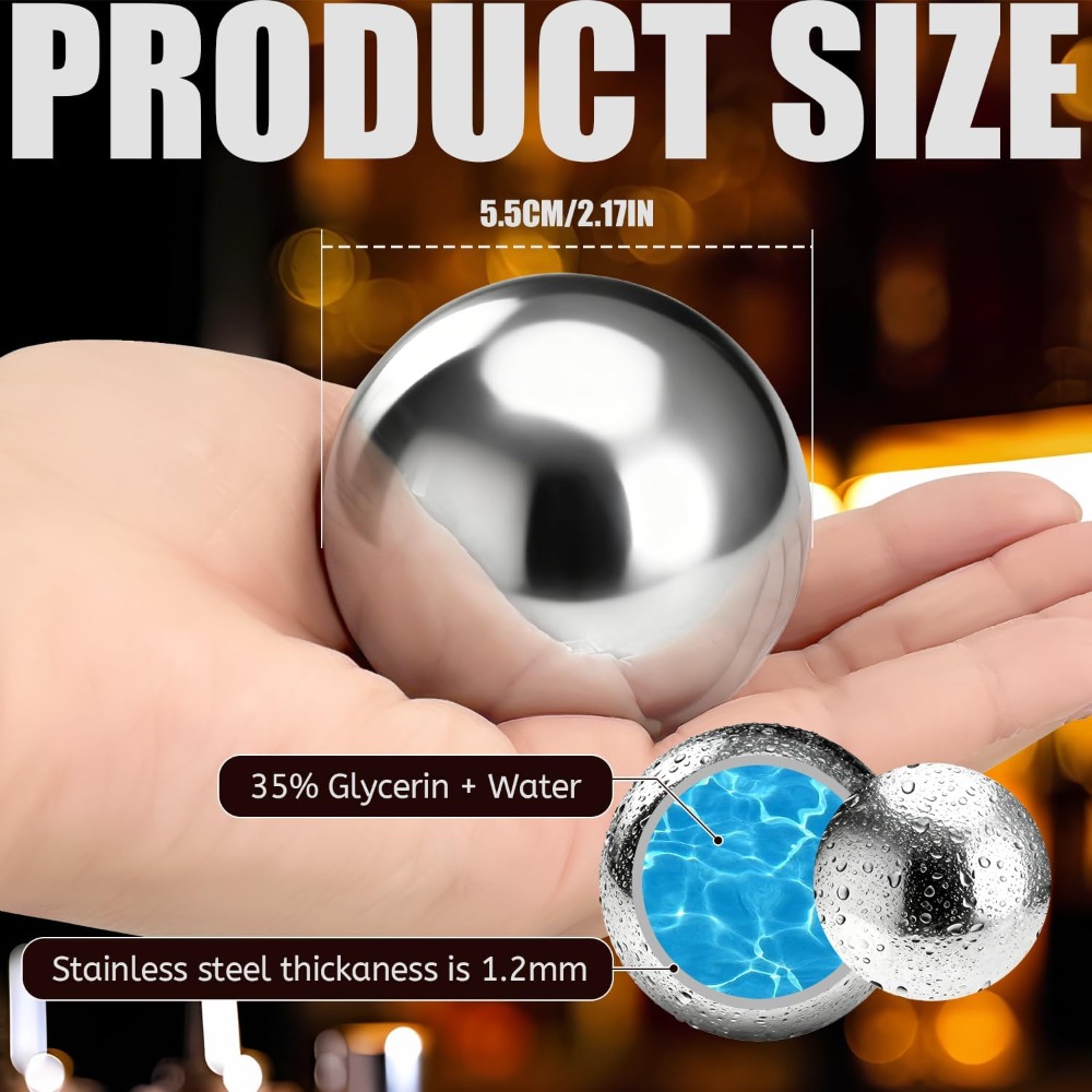 Reusable Ice Cubes & Metal Chi - Whiskey Stone Set ulasan dan harga