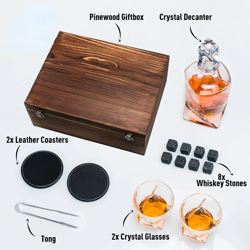 Whiskey Decanter and Stones Gi - Whiskey Stone Set ulasan dan harga
