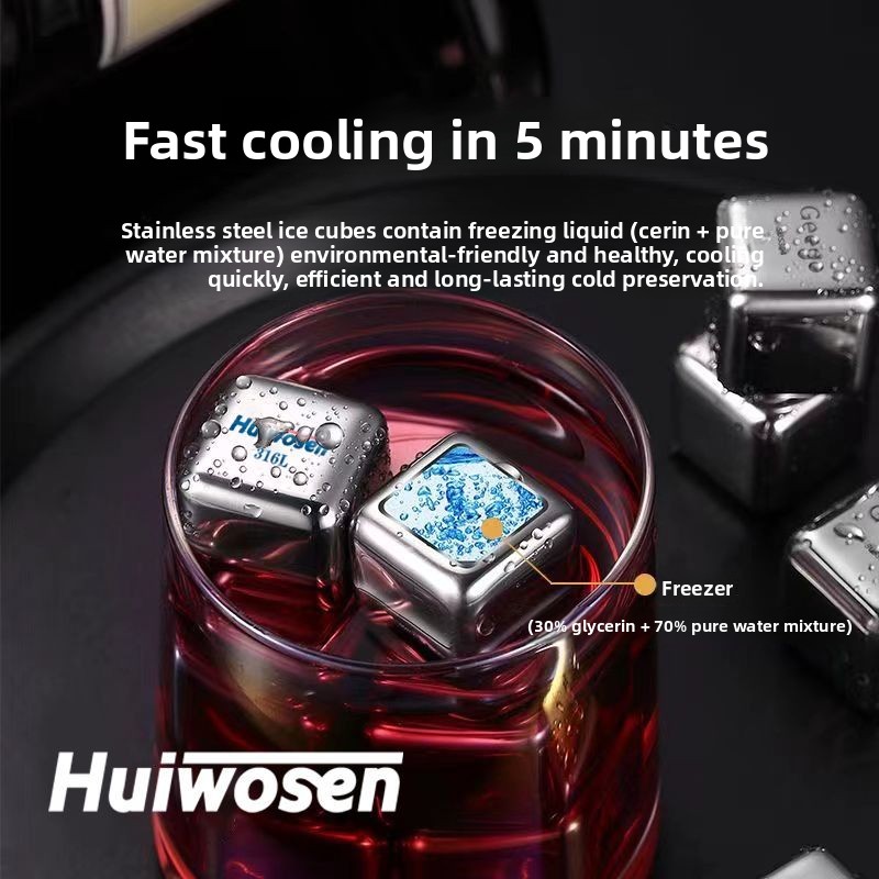 316 Stainless Steel Ice Cube R - Wine Whiskey Beer ulasan dan harga