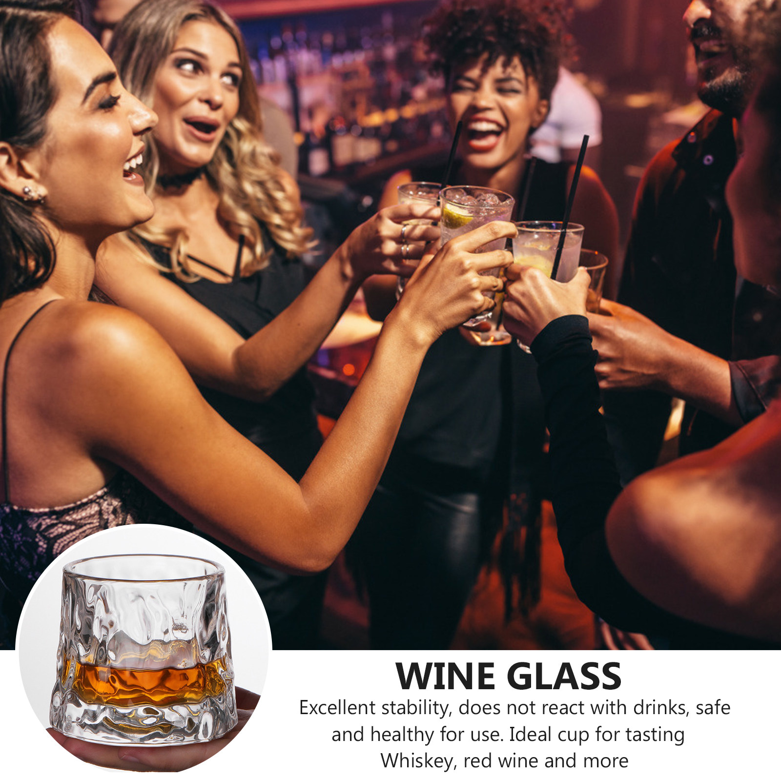 1Pcs Hammered Wine Glass Cup P - Wine Whiskey Beer ulasan dan harga