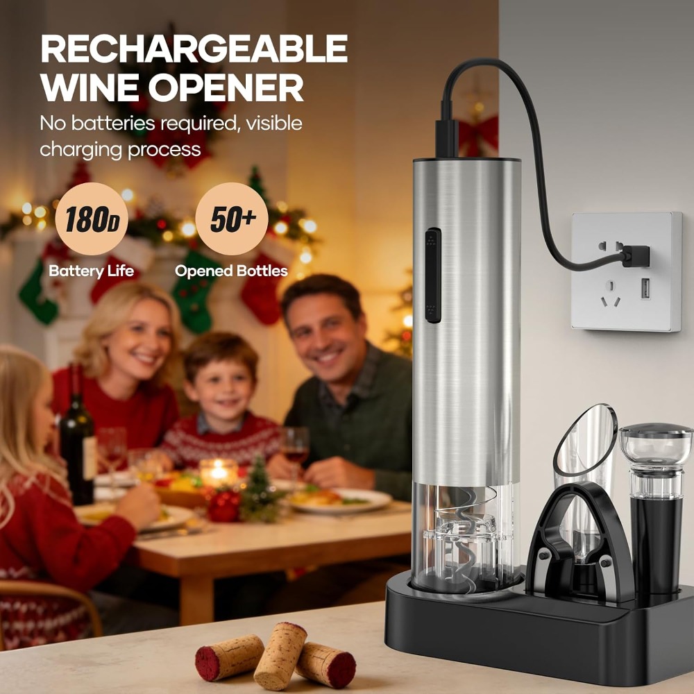 USB Rechargeable Electric Wine - Wine Opener Electric ulasan dan harga