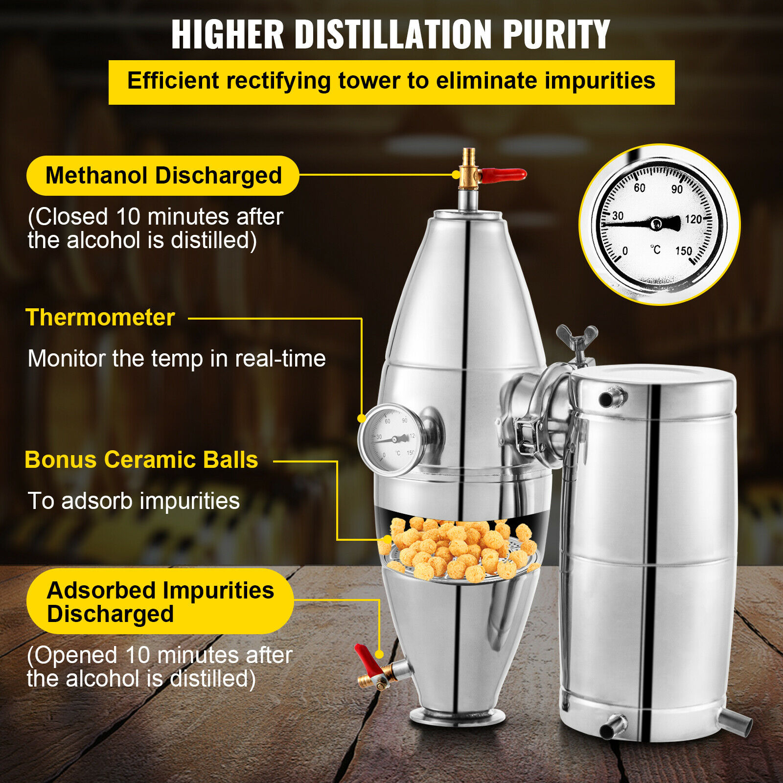 SucceBuy 20L-70L Alcohol Disti - Wine To Beer Alcohol ulasan dan harga