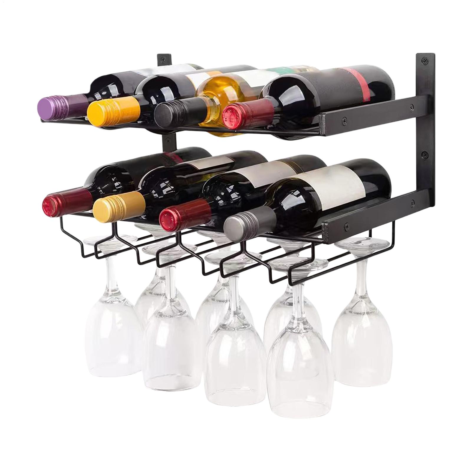 Wall Mounted Wine Rack Double- - Wine Rack Wall Mount ulasan dan harga